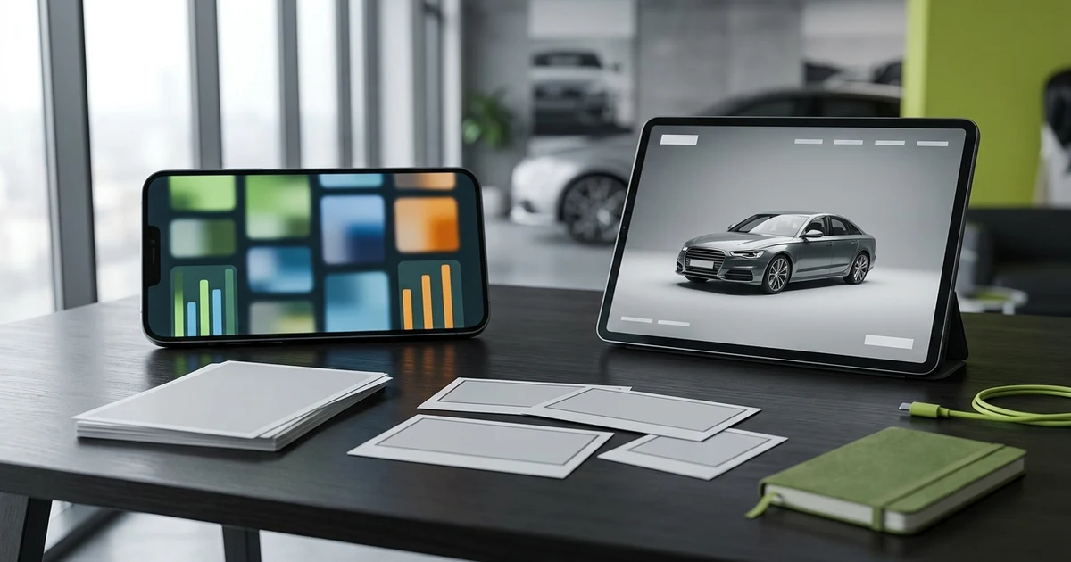 Dealership Instagram and TikTok marketing workflow with walkaround video clips and clean inventory photos