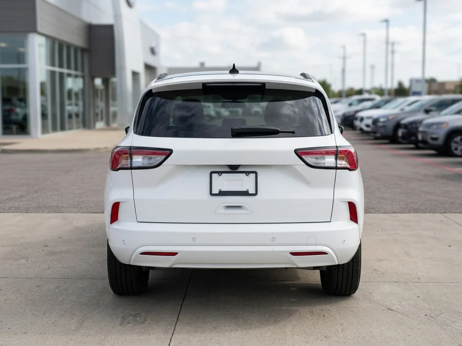Example straight rear car listing photo with the full rear of the vehicle visible